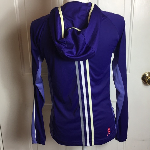 Adidas | athletic running top hoodie small long - Picture 3 of 8
